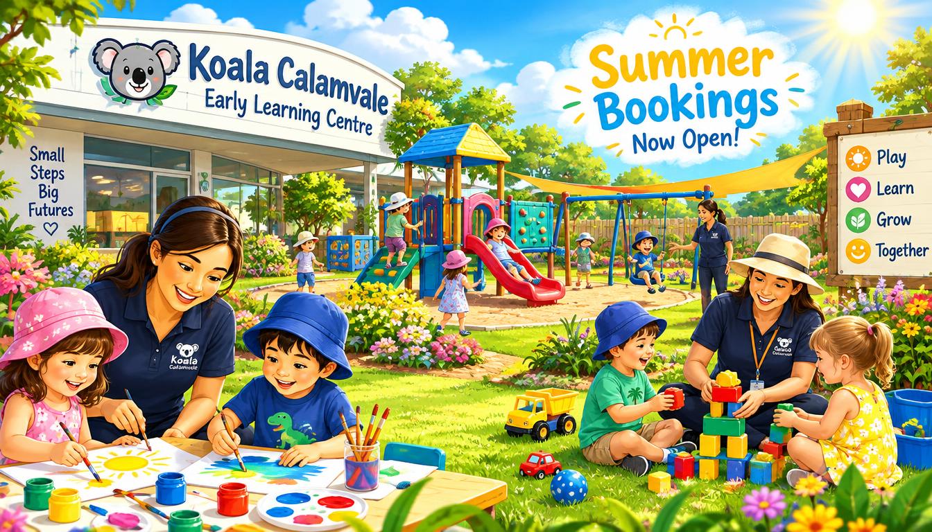 Sunny Days Ahead: 2027 Summer Bookings Now Open at Koala Calamvale!